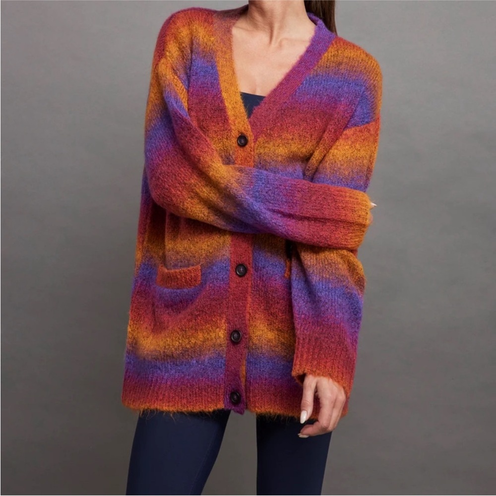 Carbon38 NWT Mohair and Merina Wool + blend Multicolor Striped Women's Sweater